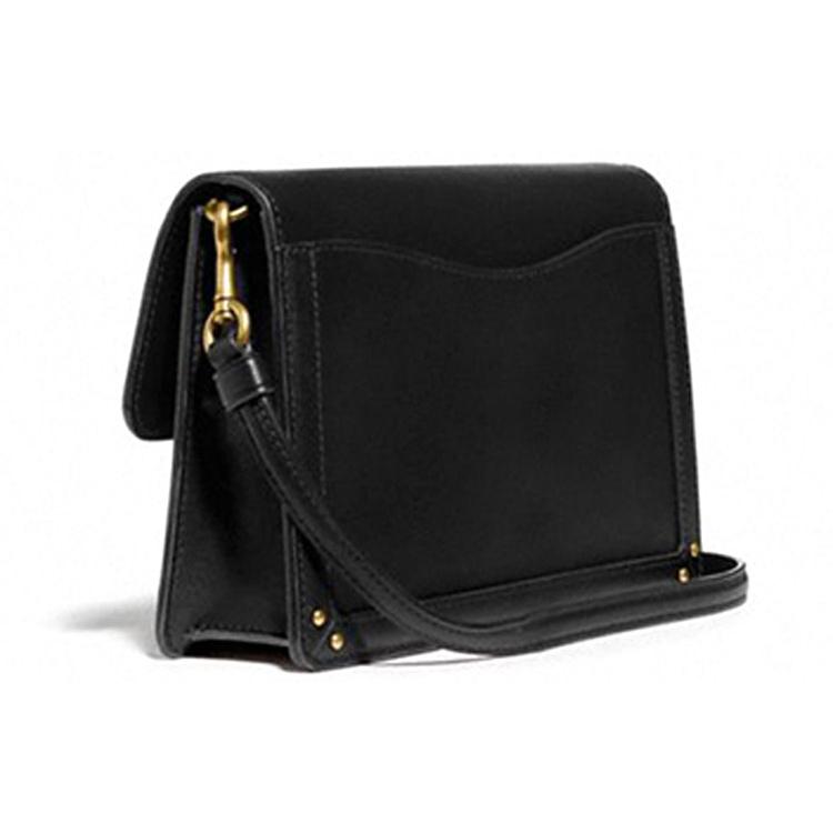 New COACH Dreamer Leather Crossbody Bag, Shoulder Bag Large Size Women's Black 76128-B4BK