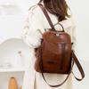 Weicher Lederrucksack Damen Große Kapazität Preppy Rucksack Verschleißfest Leichte Reisetasche