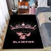 Rosa Krone und Schmetterlinge Teppich im Blackpink Stil Design Geeignet für den Einsatz als Anti-Rutsch für Wohnzimmer Schlafzimmer Sofas