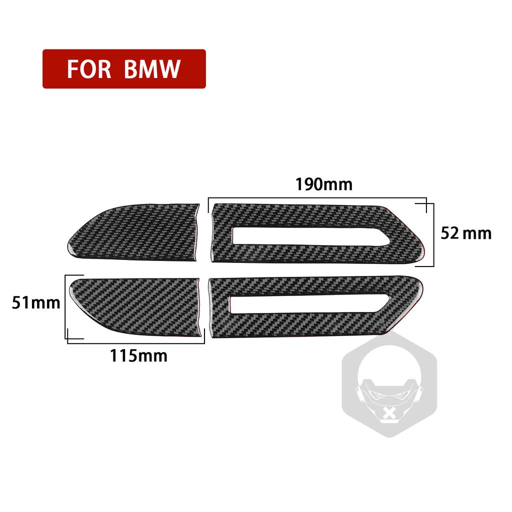 Air Knife Edge Lamp Door Exterior Decoration Real Carbon Fiber Sticker Cover Trim For BMW 7 Series F01 2009-2014 Car