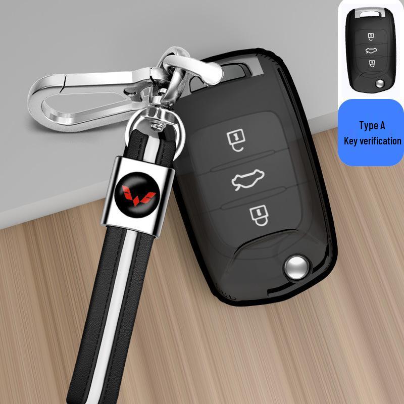 Transparent Full Wrap Key Case for Wuling Hongguang MiniEV/S3/New Hongguang Plus Journey