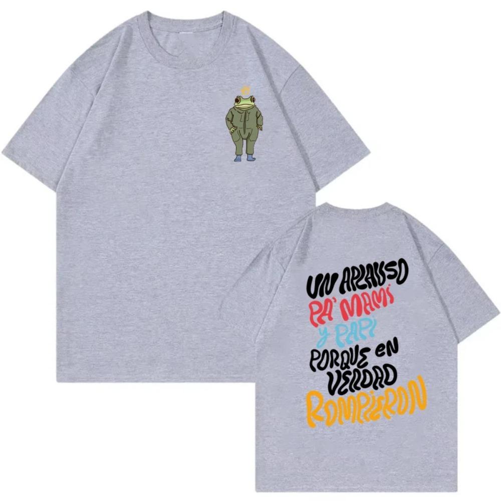 Bad Bunny Printed Cotton T Shirt Men's Clothing Casual Fashion Short Sleeved Top Women Harajuku High Quality Street Wear Short Sleeved Shirt