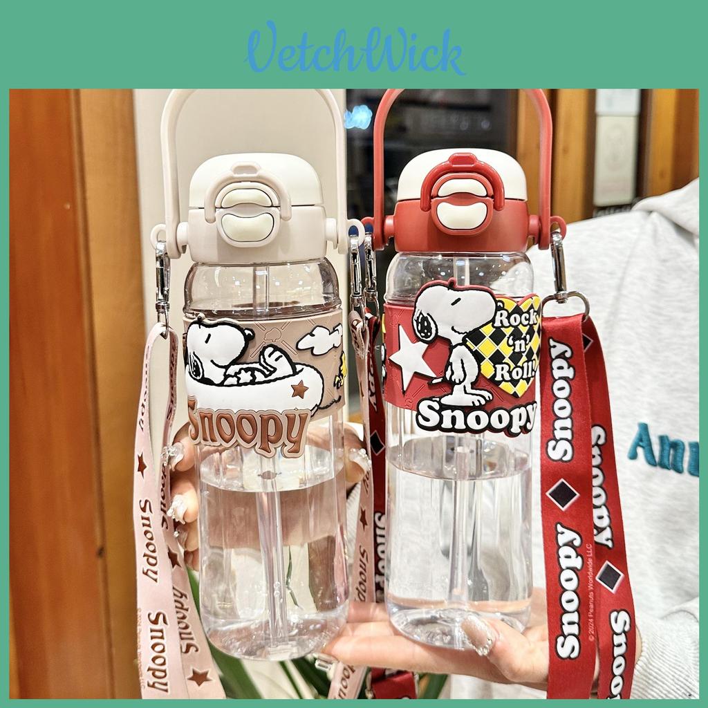 Snoopy Space Cup For Girls With Straw Portable Large Capacity Tritan Drinkware For Kids