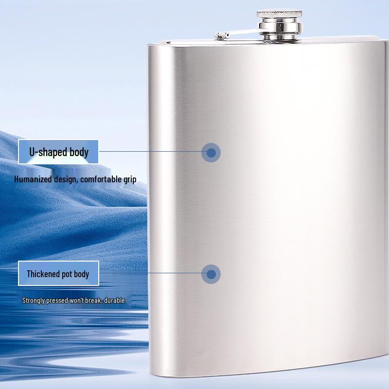 Portable Large Capacity Metal Hip Flask for Outdoor Travel