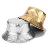 New Two-Sided Golden Silver Foldable Unisex Bucket Hat Women Street Personality Fisherman Cap Outdoor Men Hip Hop Panama Hats