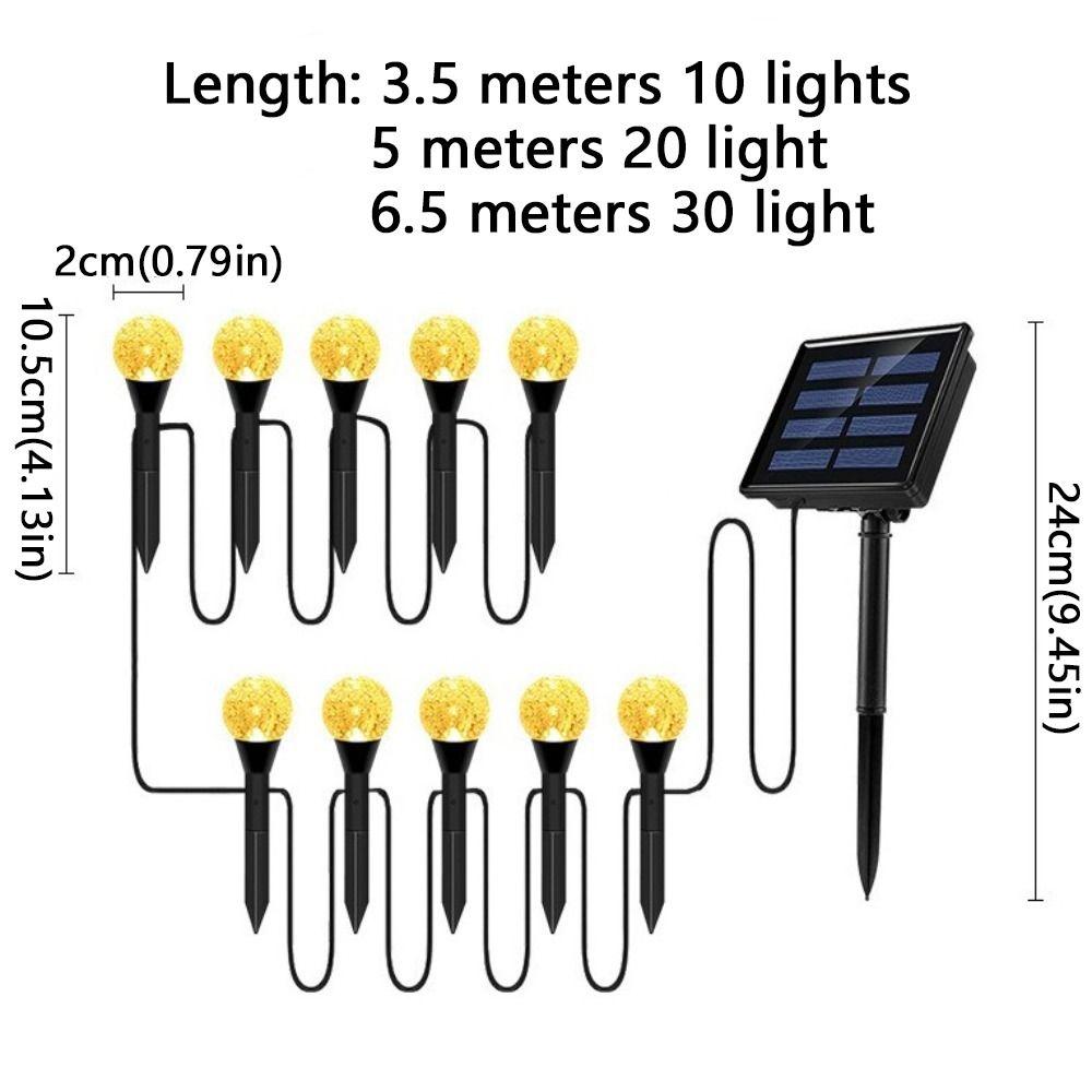 10/20/30 LED Solar Lawn Lights Ultra Bright Waterproof Bubble Ball Lights Shatterproof Globe Lights Landscape Lighting