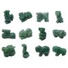Unique Zodiacs Animal Carvings From Green Aventurine Stone Chinese Zodiacs Crystal Statue For Desktop Shelf Display