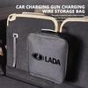 VRT4  Car Charging Gun Device Cable Storage Bag Box Bag For Lada Largus Priora Vesta Niva Samara Kalina 4x4 Urban Granta
