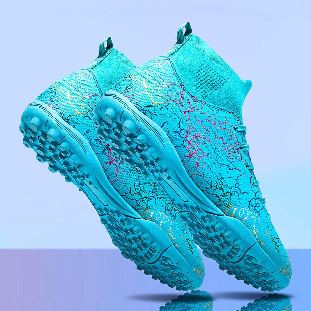 New Football Shoes Men's and Women's TF Broken Nail Sneakers Youth Breathable Training Shoes Artificial Sports Training Shoes