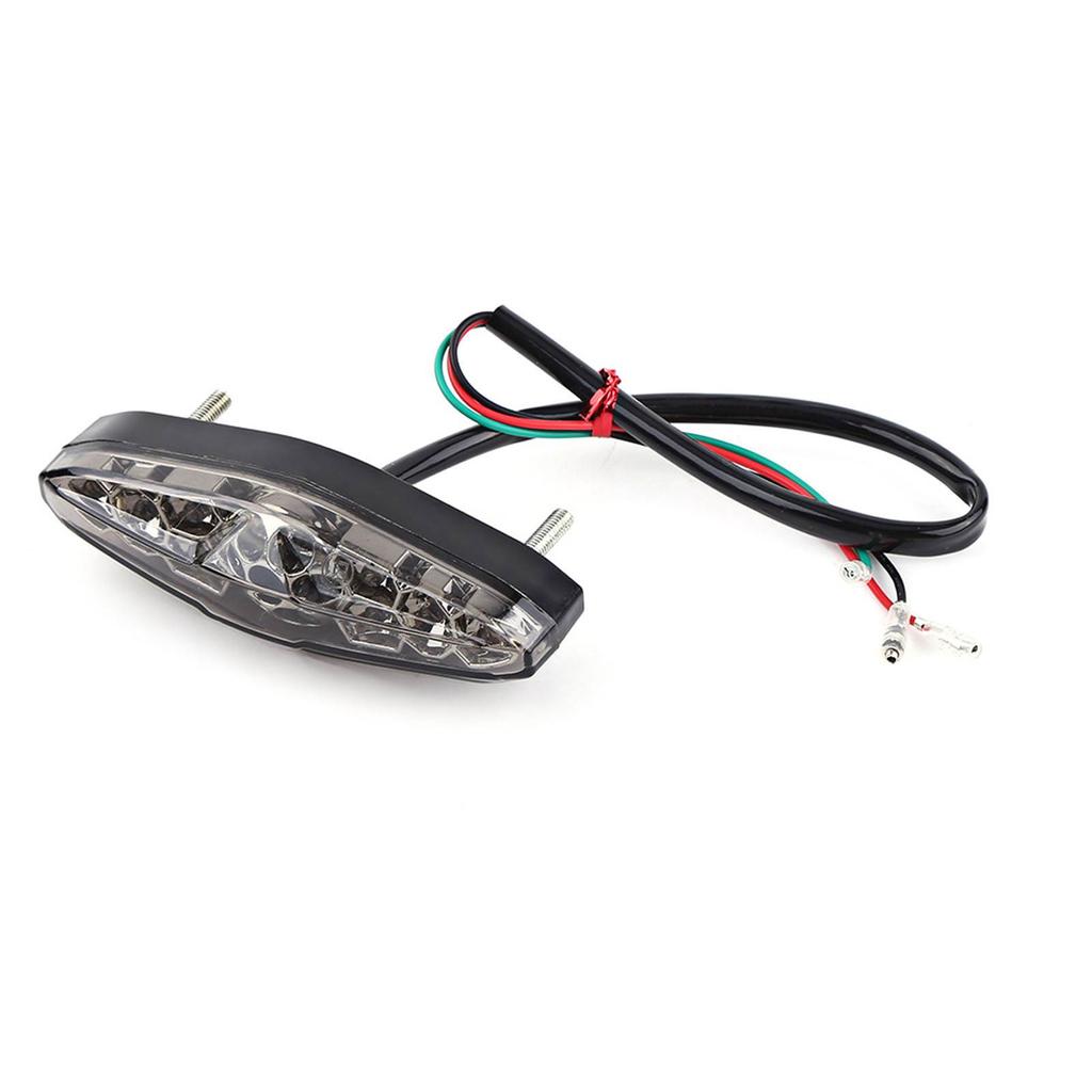 12V 15 LED Motorcycle Brake Stop Running Tail Light Rear Light ATV Dirt Bike Universal Smoke