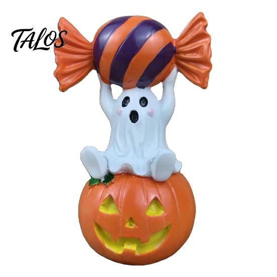 Durable Resin Sculpture Halloween Ghost Figurine Ornament, Christmas Statue, Animal Desktop Vintage Style Decorations for Home Tabletop Decor,