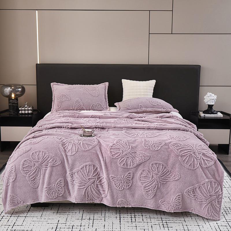 Luxurious Thick Jacquard Taffeta Blanket - Perfect for Sofa, Naps, or Special Occasion Gifts