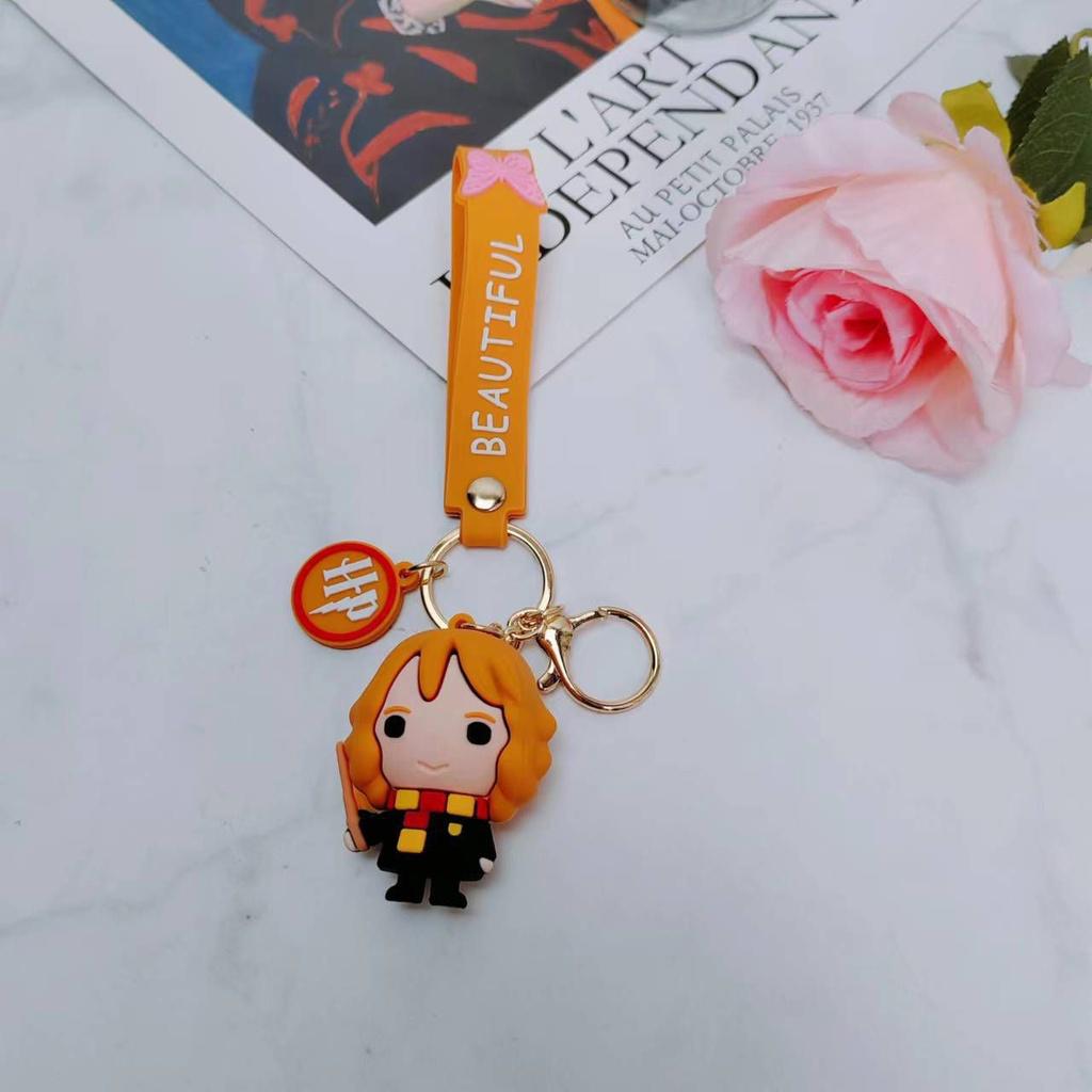 Potter Harry Ron Hermione Malfoy Keyring Keychain Pendant Figure Toy Xmas Gift