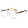 New double beam anti-blue glasses Hong Kong style frames trendy large frame glasses frames fashionable flat glasses