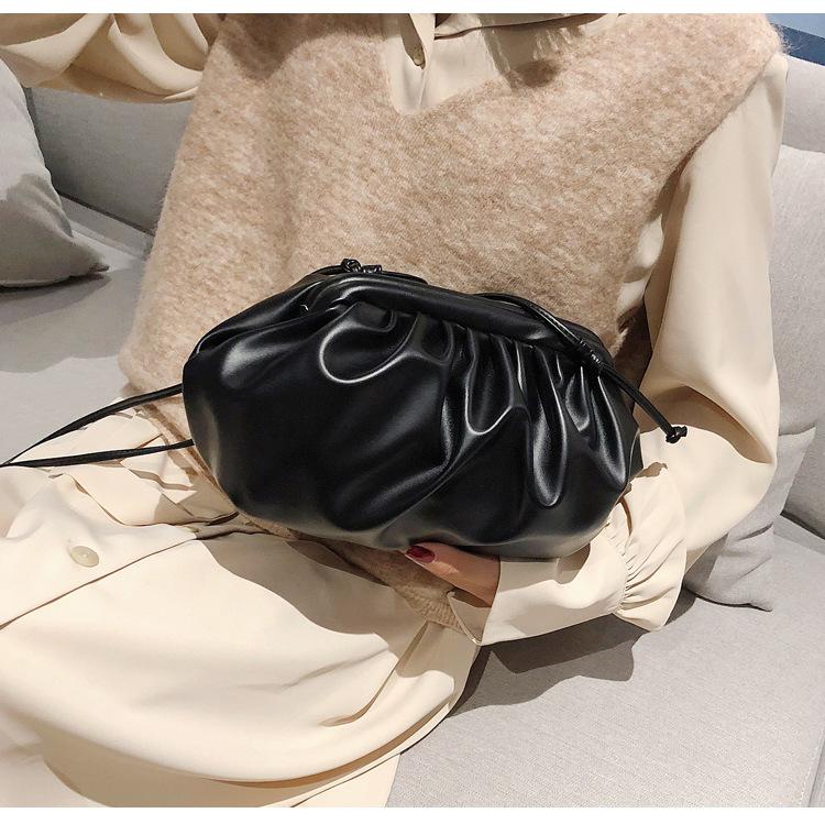 Women Party Crossbody Bag Bag PU Leather Single Shoulder Cloud Bag Dumpling Bag Messenger Bag Soft Simple Fashion