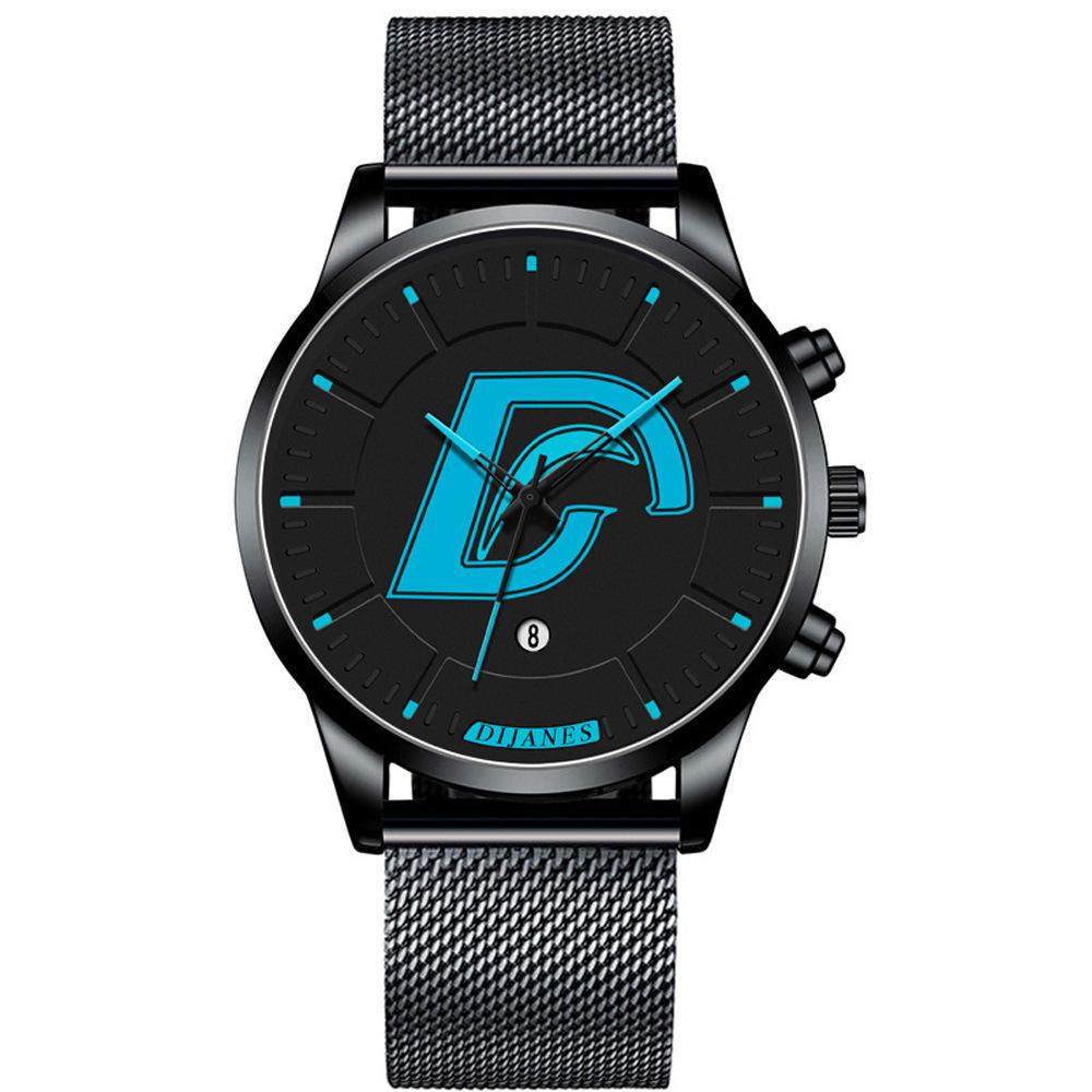 Dijanes Men S Mesh Strap Quartz Watch Creative Trend Fashion Business Calendar Watch