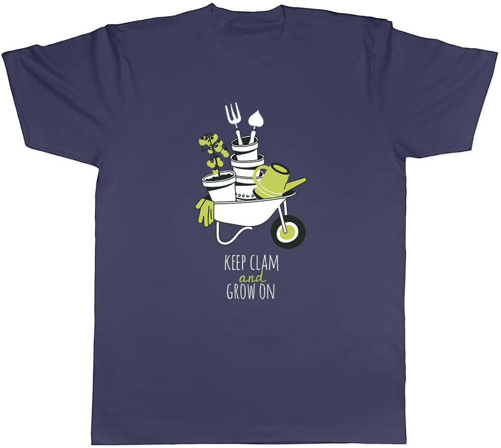 Keep Calm and Grown On Funny Allotment Garden Mens TShirt Tee Gift Top