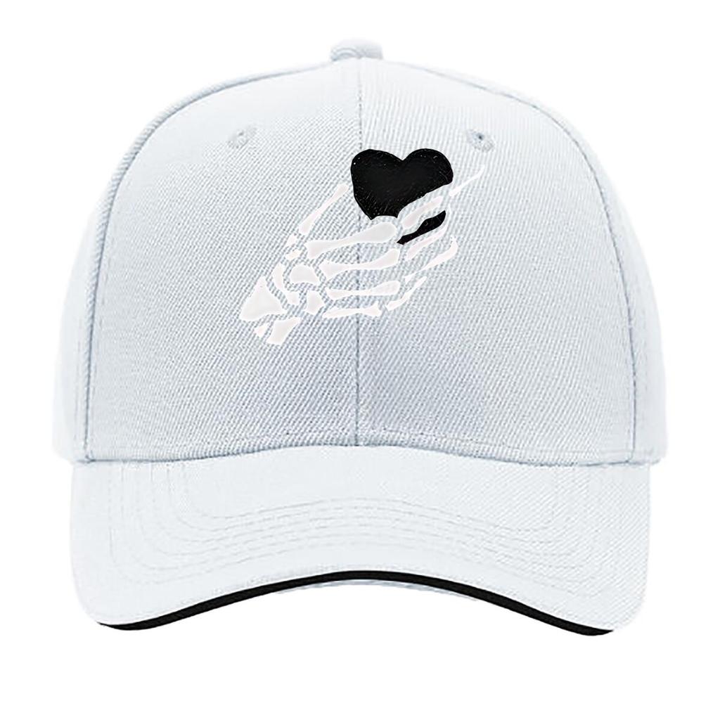 Metal Skeleton Hand Heart Wall Decor Hip Hop Hat Fashion Outdoor Sports Sandwich Baseball Cap