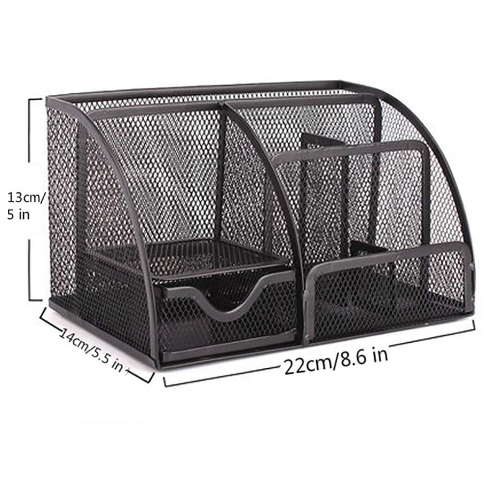 Desk Pen Metal Mesh Pen Small Item Storage Box with Pencil Case VANRA™ Organizer, Holder, Stand, Drawer, Multi-Function