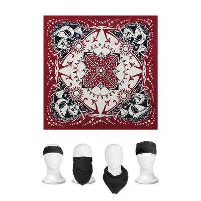 Bandana con Stampa Motivo Ancora da Vela Bandana Paisley Occidentale Sciarpa alla Moda Fazzoletto da Testa per Street Dance Copricapo Hiphop