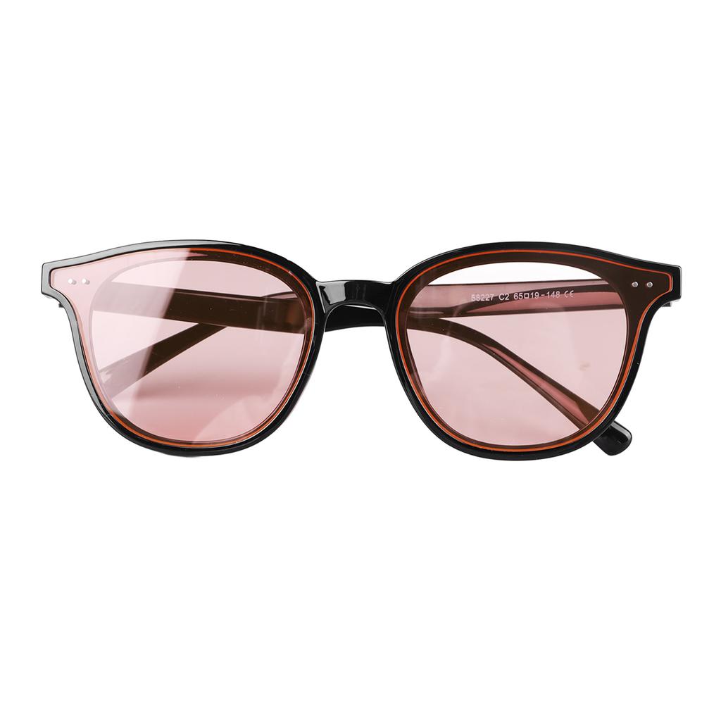 Women Sunglasses Stylish Lightweight Lady UV Protection Glasses for Outdoor Travel Black Frame Pink