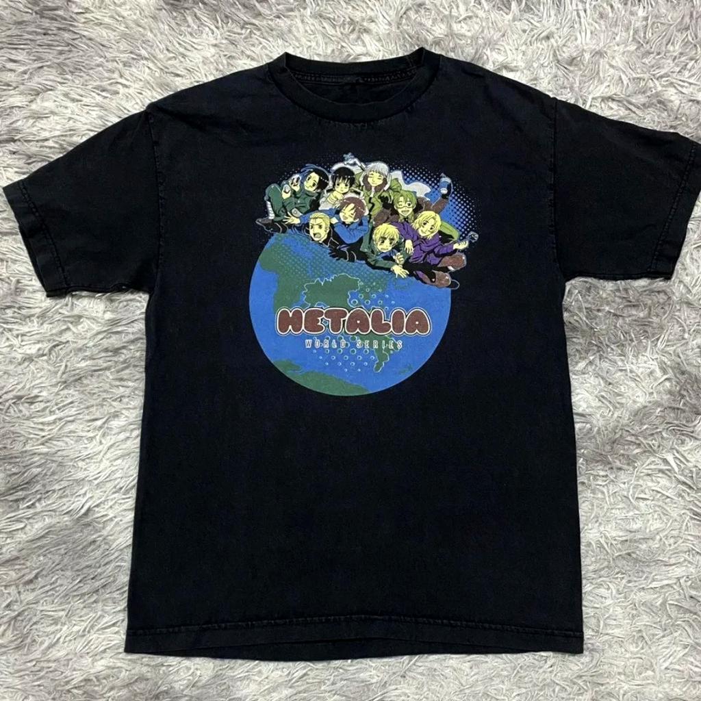 Hetalia Anime Graphic T-Shirt Vintage Retro Japanese Manga Unisex Tee S-5XL