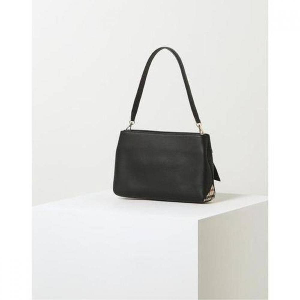 Daks Black Check Pattern Leather Shoulder Bag Dcba3f123bk