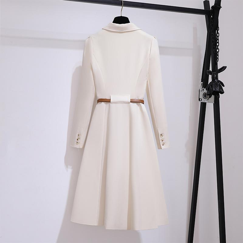 Damen Winter New Style, Taillenbetonter und schlankmachender, mittellanger professioneller Anzugrock