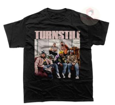 Hot Turnstile Band Beautiful Black Cotton T-shirt Full Size Men Women TG0034