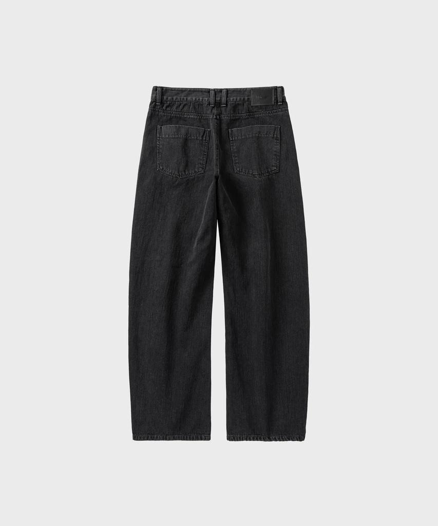 NONBLANK Garment-Dyed Curved Denim Pants_Dark Grey
