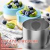 Edelstahl 7,6CM Mousse Ring Kreisform Kuchenringe zum Backen Runde Kuchenringformen Gebäckwerkzeuge mit Drücker und Heber