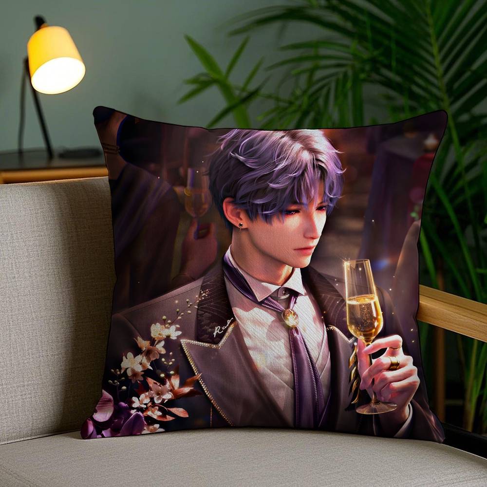 Game Rafael Love Deepspace-Cool Pillow Case Anti-Dustmite Pillowcase Invisible Zipper Silky Short Plush Sofa Cushion Cover