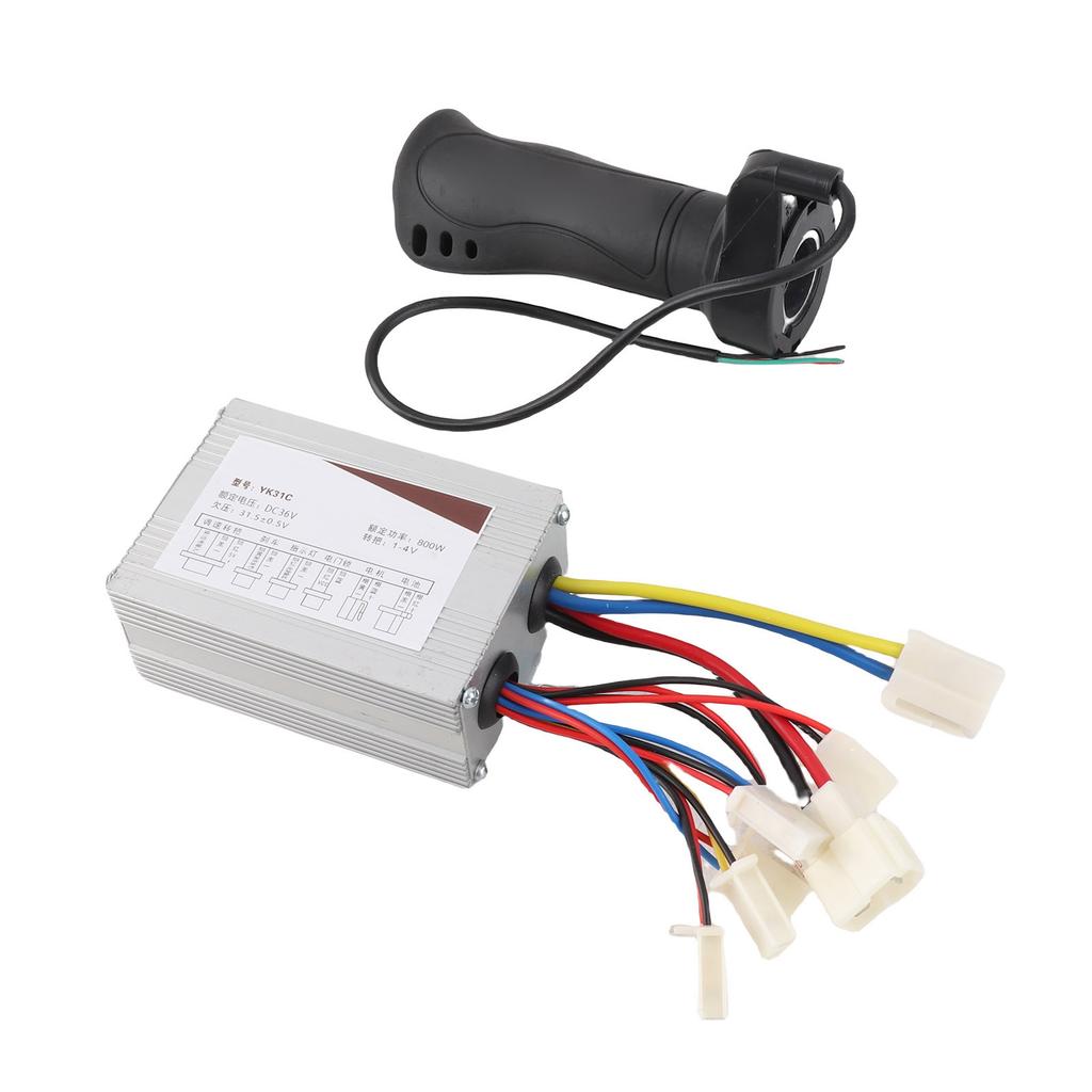 Electric Bicycle Electric Scooter 36V 800W Brush Controller Short Cable Throttle Grip Kit
