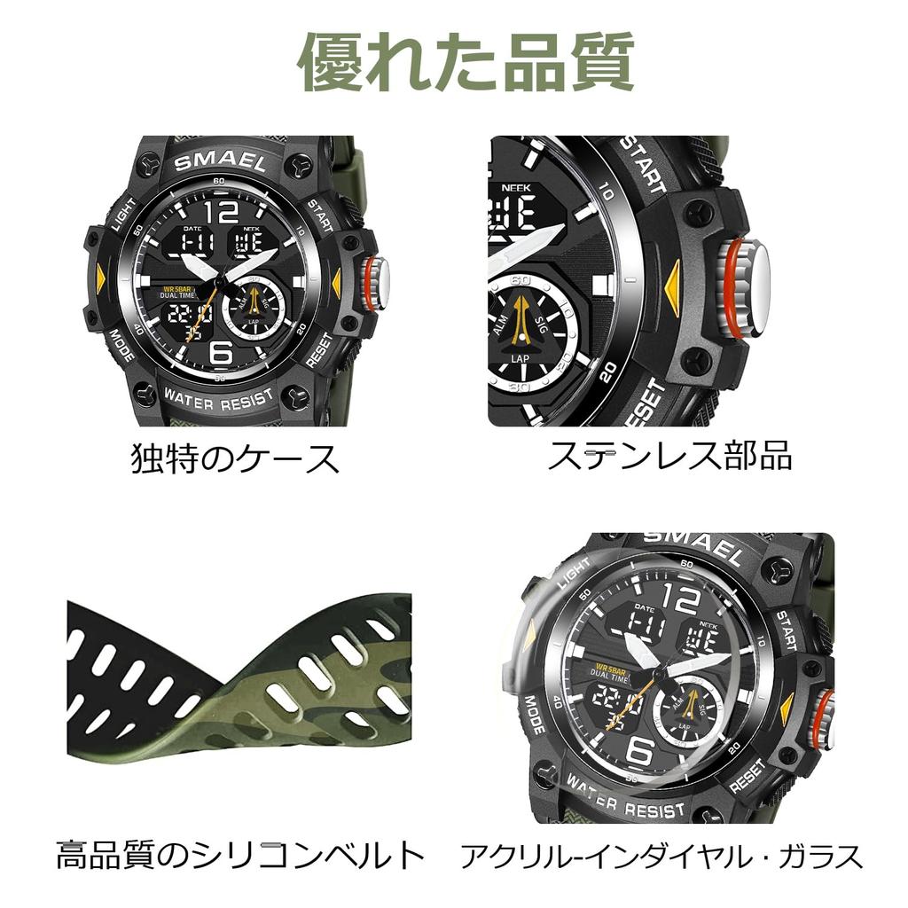 BEN NEVIS Men's Digital Watch, Waterproof, Multi-Function Sports Watch, Stylish and Simple Design with LED Display, Perfect for Running, Sports, and