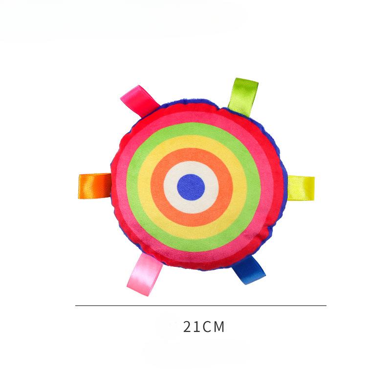 Pet Supplies Plush Frisbee with Bell Interactive Colorful Ribbon Dog Toy