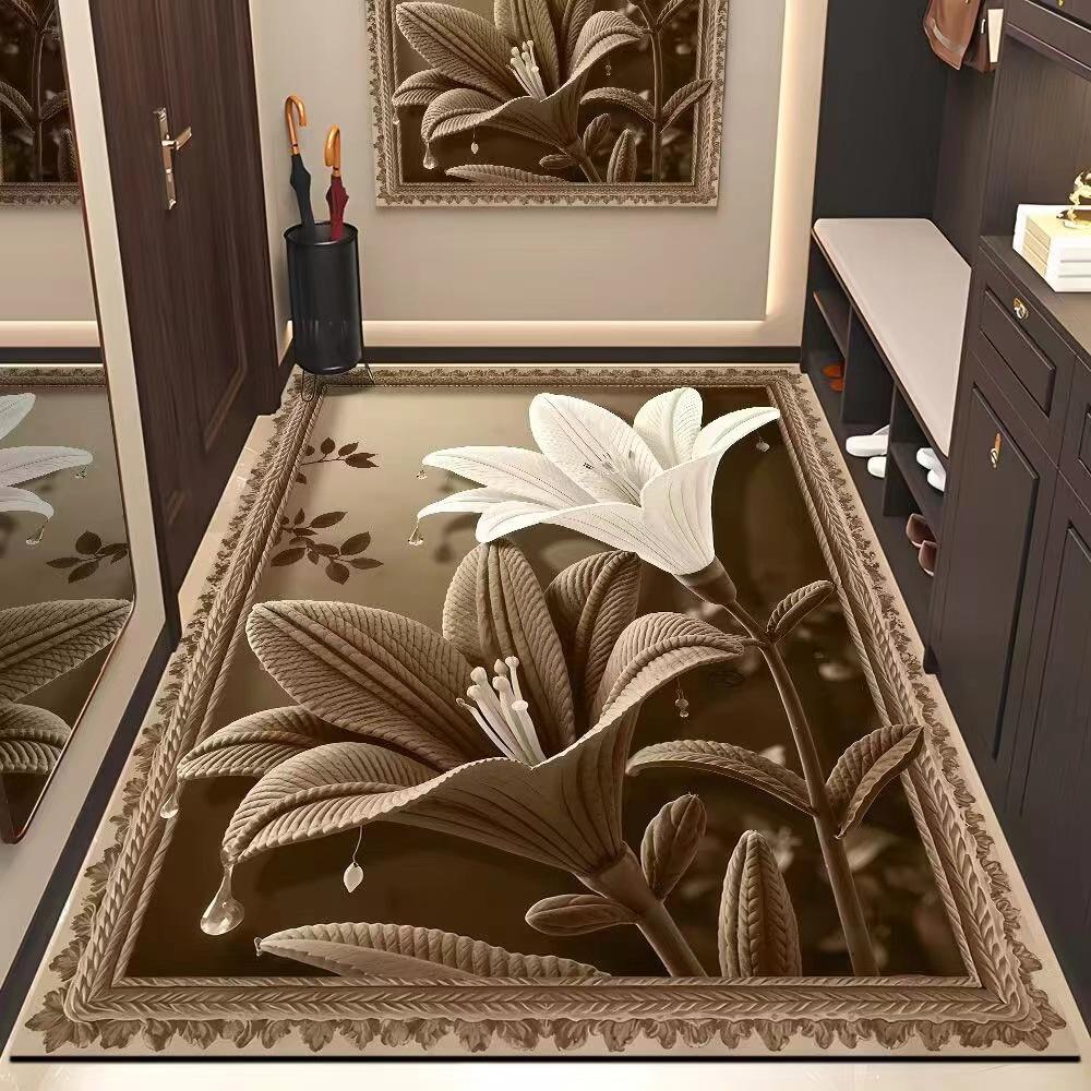 3D Květinový Koberec Chodba Protiskluzová Absorpční Podložka na Podlahu Vstupní Dveře Rohožka Protiskluzová Podložka