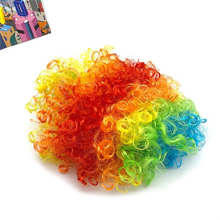 Clown Roleplay Cosplay Costume Outfits Halloween Clown Dressing Up Set Clown Nose Colorful Wigs