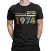 Men's T-Shirt Vintage 1974 Limited Edition Vintage Cotton Tee Shirt Short Sleeve 50 Year Old T Shirts Round Collar Clothes Gift