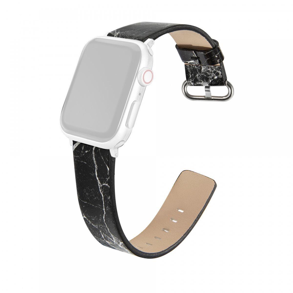 

Ремінець для Apple Watch Series 10 42мм/9 8 7 41мм/SE (2023) SE (2022) SE 6 5 4 40мм/3 2 1 38мм Мармуровий Замінний Ремінець Black