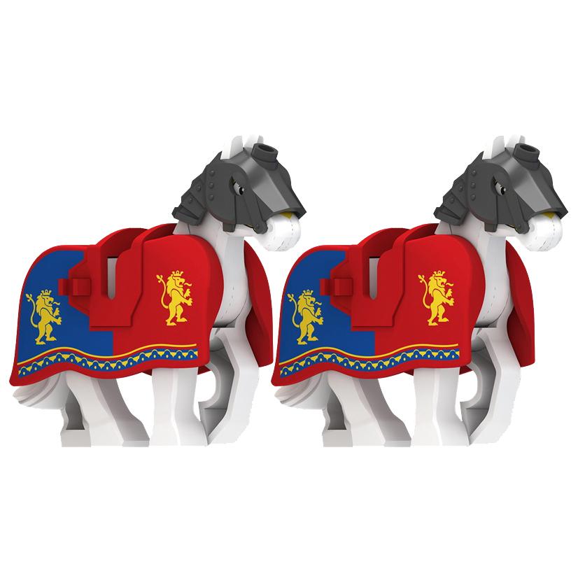 MOC Medieval Knights Armor Vest Shields Building Blocks Lion Soldiers Accessories Bricks Toys Compatible Kids Gift