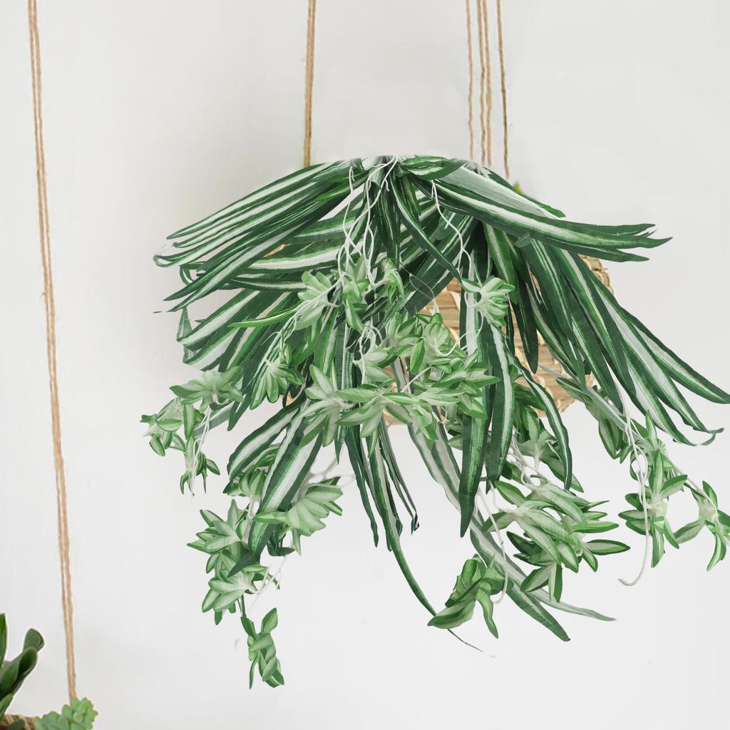 Artificial Silk Fake Chlorophytum Orchid Spider Plant Grass Home,Garden Decor.