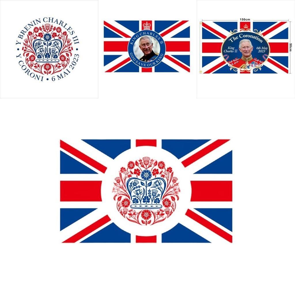 Wufudtp Charles Iii Flag Background Cloth 90x150cm Outdoor Union Jack Flag