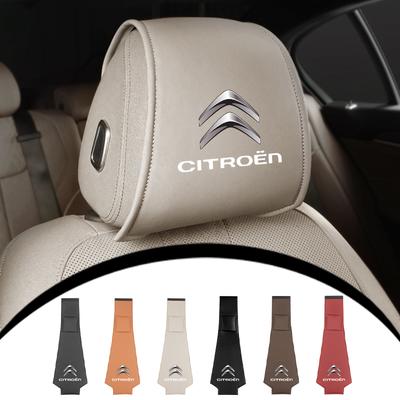 2 ks Styling auta Povlak na polštář za krk Kožený kryt pro uložení opěrky hlavy Pro C4 C3 C5 C1 C2 Berlingo Celysee Cactus Picasso