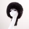 Imitation fox fur round flat top imitation fur hat thickened autumn and winter Russian Mongolian hat warm tail hat
