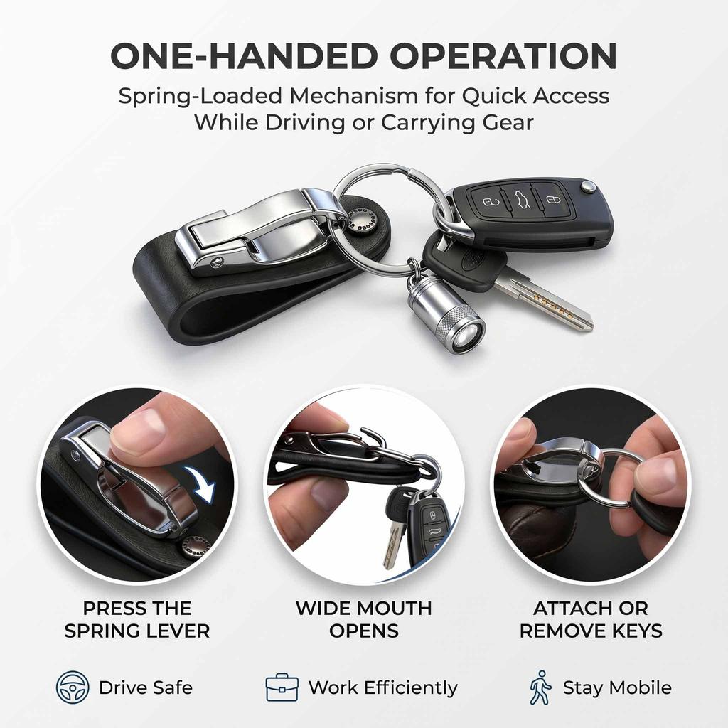 [Liangery] Keychain Belt Hook Men's Belt Loop Sturdy Car Key