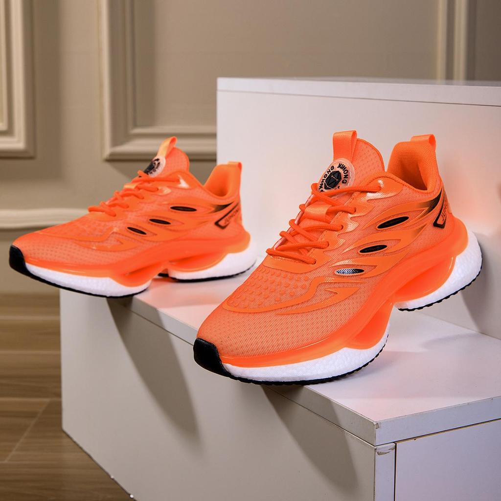 Men's Cross-Border Lightweight Dad Sneakers with Breathable Mesh & Popcorn Soles for Casual Running