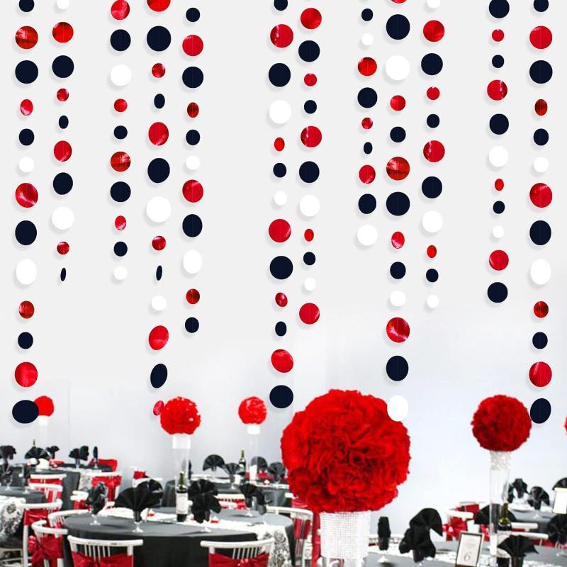 New Paper Circle Garland Banner Round Dots Colorful Colorful Dot Garland Hanging Party Garland Wedding Decorations