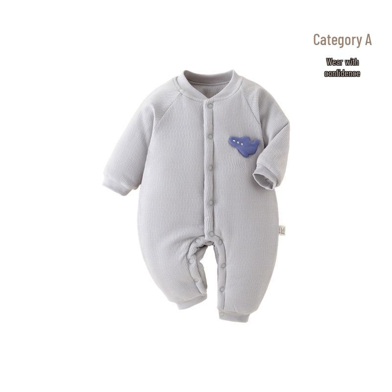 180g Extra Thick Quilted Winter Baby Romper - Pure Cotton, Class A, Warm Onesie
