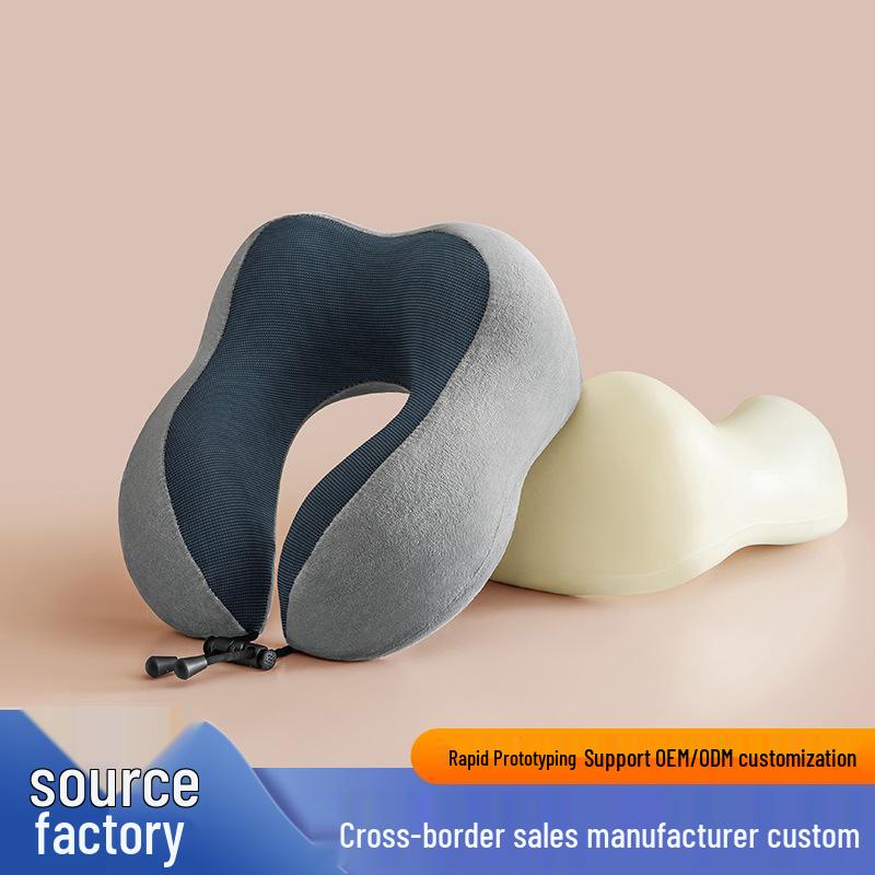 Four Seasons U-Shaped Memory Foam Neck Pillow - Comfortable Cervical Spine Support for Office & Travel 31x31x10
