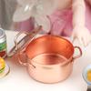 1:12 Dollhouse Miniature Copper Double-Ear Soup Pot Toy